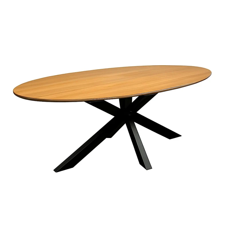 Ovaler Esstisch 160x90 cm Eiche massiv