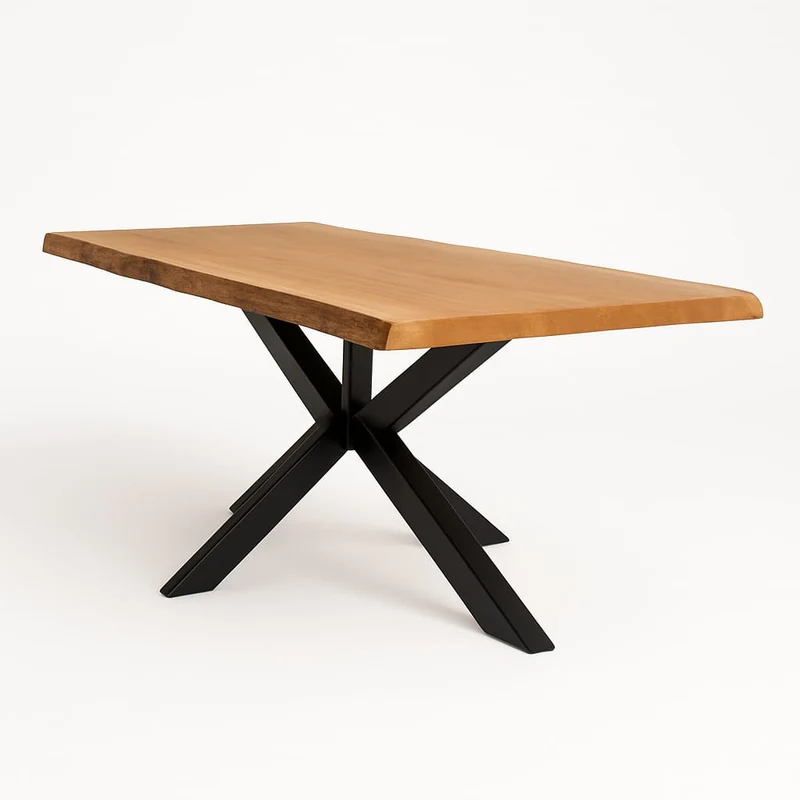 Baumkantentisch 160x90 cm Eiche massiv