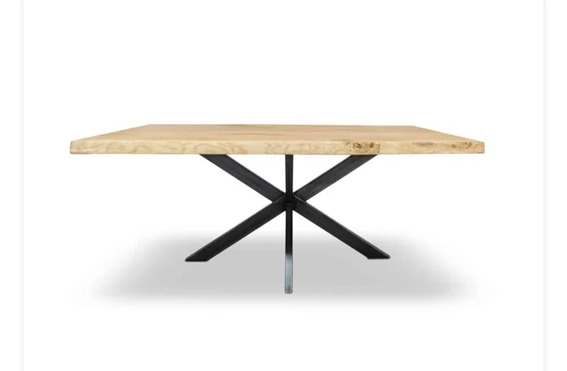 Baumkantentisch 140x80 cm Eiche massiv